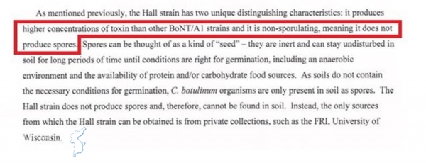 2019년 1월 30일 접수된 ITC 소장에 첨부된 전문가 Smith 진술서에서 the Hall strain(Hall A Hyper 균주를 지칭)은 포자를 형성하지 않는다는 내용. ⓒ위클리서울 /대웅제약