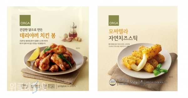 올가홀푸드 냉동 간편식 2종(치킨봉·치즈스틱) ⓒ위클리서울/ 풀무원