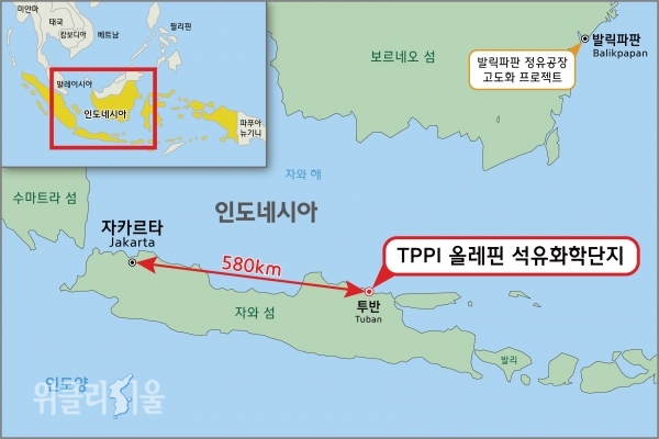 TPPI 석유화학단지 위치도 ⓒ위클리서울 /현대엔지니어링