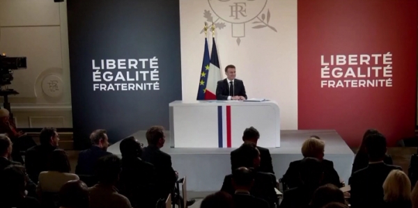 프랑스 에마뉘엘 마크롱 대통령 ⓒ위클리서울/(사진=SBS뉴스 캡쳐)